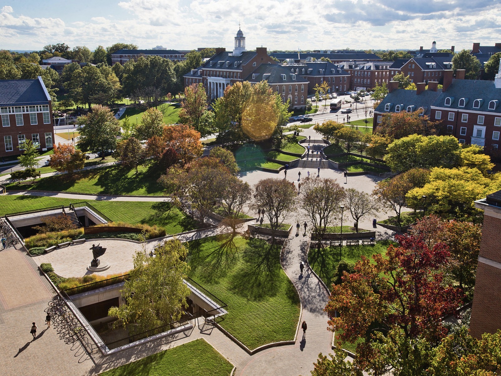 Aerial view of campus