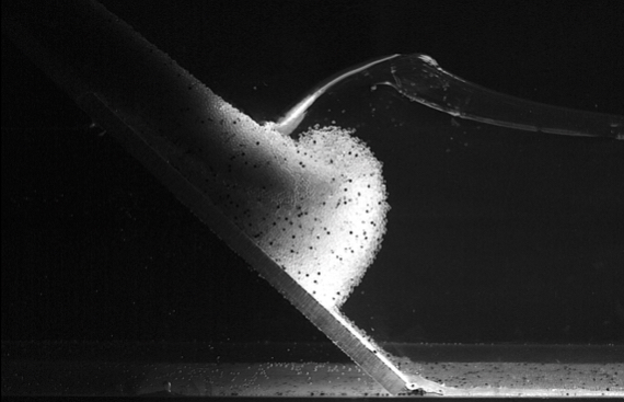 Dry to wet granular transition